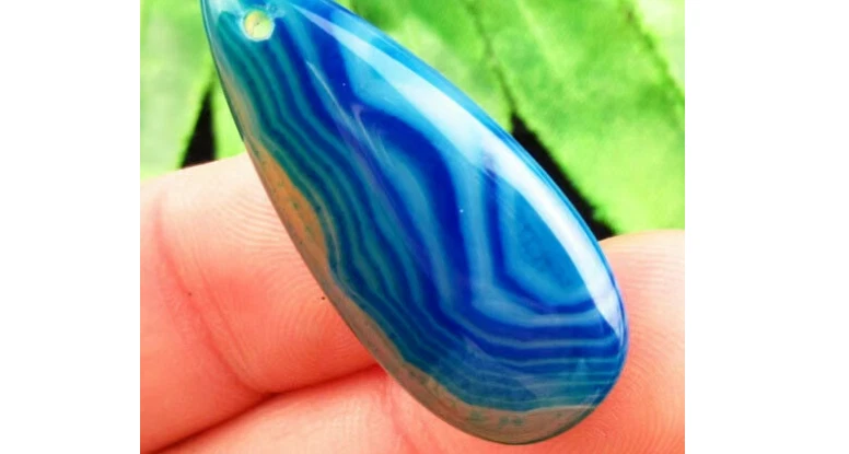 ¡Hermoso colgante de ónix azul y collar de 18"! ¡ENVÍO GRATIS EN ESTADOS UNIDOS! Foto 1 de 1