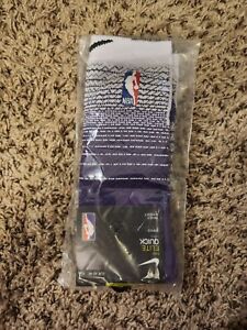 Nike Elite NBA Basketball Crew Socks US 8 - 12 Large | Purple w White Stripes 