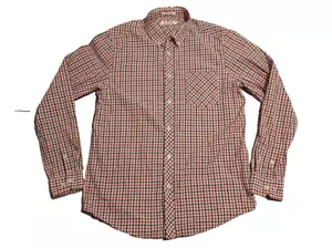 Ben Sherman The House Check Shirt Men's L Button Down Dress Shirt Red Blue Plaid - Picture 1 of 11