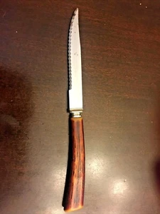 Vtg Regent Sheffield Stainless Steel Steak Knife Faux Bone Handle England 8" - Picture 1 of 5