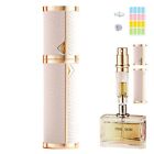 Perfume Travel Refillable Bottle Cologne Portable Atomizer Genuine Leather Fr...