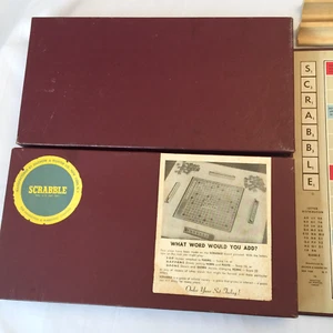 VINTAGE 1948 1953 SELCHOW RIGHTER SCRABBLE GAME NO BAG - Picture 1 of 24