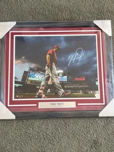 Mike Trout LA Angels Signed 16x20 Photo Framed Citi Field Autograph MLB COA - Picture 1 of 5