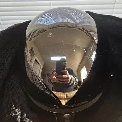 Casco de motocicleta Harley Davidson Dot negro cromado talla M usado 2002 con bolsa Foto 1 de 4