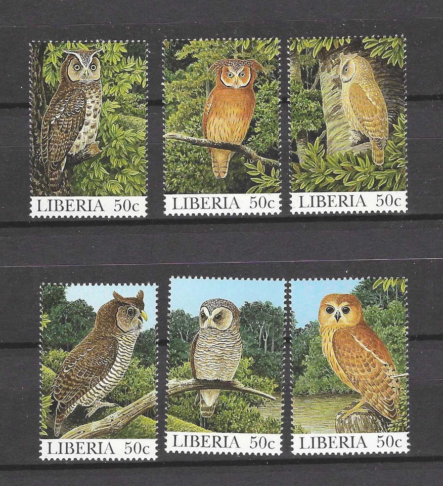 Liberia 1997 birds owls MNH (a170) - Image 1 of 1