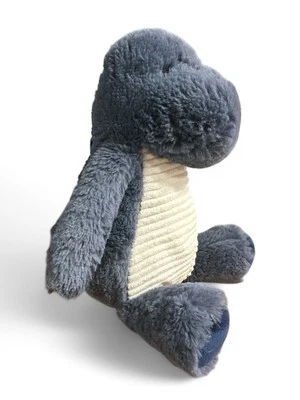 Just One You Blue Dinosaur Plush Lovey Ribbed White Corduroy Belly Carter's 2021 - Image 1 of 4