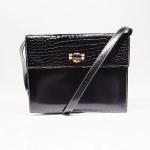 Vintage Gucci Crossbody bag Black Leather 4731876 - Picture 1 of 11