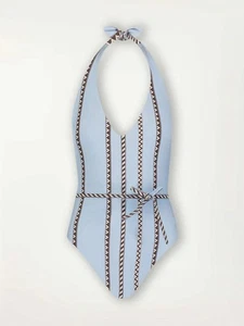 LEMLEM Lydia ONE-PIECE SWIMSUIT CLASSIC BLUE SIZE Medium $250 - Picture 1 of 12