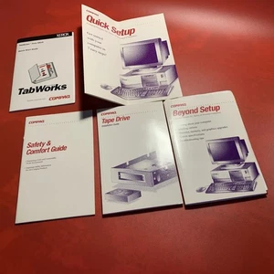 Vtg Compaq Quick Setup, Safety & Comfort Guide, Tape Drive, Beyond Set Manuals - Picture 1 of 6