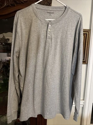 Camisa/Suéter Lands End Henley Heather GRIS XL Foto 1 de 3