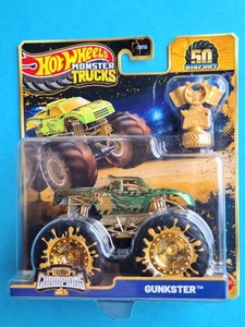 Gunkster 🔥 1:64 Monster Trucks Hot Wheels Truck 50 Ans Bigfoot - Picture 1 of 2