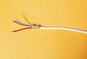 Wire Mil-Spec (PTFE) 16 AWG 3 Cond, Shielded Silver Plated Copper Stranded 10 ft - Picture 1 of 2