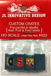 JL Innovative 423 HO Scale Custom Crate Fruit Large Gray - Bild 1 von 1