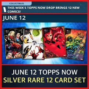 TOPPS MARVEL COLECCIONAR TOPPS AHORA 12 DE JUNIO DE 2024 ¡SOLO PLATA! JUEGO DE 12 TARJETAS - Imagen 1 de 1