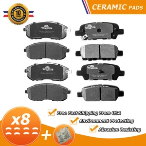 Front and Rear Ceramic Brake Pads Kit For 2006 2005 2004 2003 2002 Nissan Altima - Picture 1 of 7