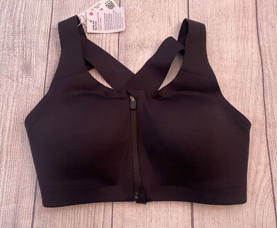 Новый с Ярлыками Lululemon Enlite бюстгальтер молнии спереди черный размер 32D - Изображение 1 из 4
