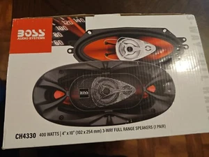 BOSS CH4330 4"x10" 800 Watt 3-Way CHAOS EXXTREME Car Audio Speakers 2PAIR - Picture 1 of 3