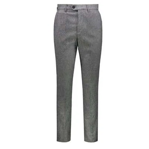 Gris Homme Tweed Pantalon Texturé à Chevrons 1920s Coupe Ajustée Costume - Imagen 1 de 2