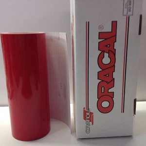 Vinilo Oracal 651, 1 rollo 12" x 10 pies rojo #031 para artesanía, letrero, cortador  - Imagen 1 de 3