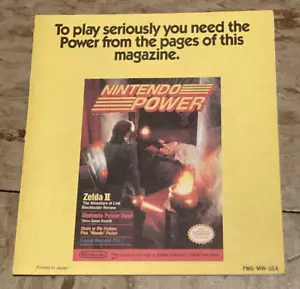 Nintendo Power Subscription Insert NES *Zelda 2* PMG-MW-USA Use to Complete Game - Picture 1 of 5