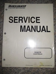 SERVICE MANUAL OEM FACTORY QUICKSILVER ACCESSORIES REMOTE CONTROLS 1998 - Picture 1 of 3