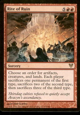 MTG - Rite of Ruin Avacyn Restored #153 Rare LP - Image 1 of 2