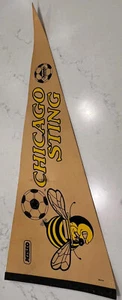 Vintage Pennant MISL North American Soccer League Chicago Sting Pennant Bee - Picture 1 of 10