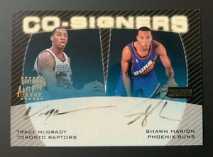 1999-00 Stadium Club Co-Signers Tracy McGrady Shawn Marion Auto Rookie AUTO