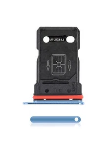 Replacement Single Sim Card Tray Compatible For OnePlus 7T (Glacier Blue) - Photo 1 sur 5