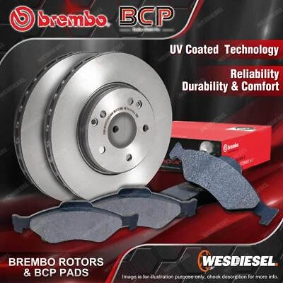 Front Brembo Disc Brake Rotors + Pads for Volkswagen Passat V Scirocco Tiguan - image 1 of 2
