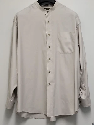 Camisa de vestir John Henry para hombre XL abotonada manga larga micro tacto tela lisa Foto 1 de 4