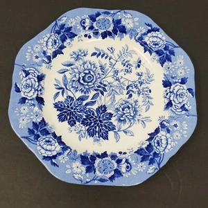 Spode Garden Collection Blue Rose 9 1/2 in. Salad Luncheon Plate Made in England - Picture 1 of 1