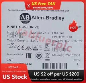 Neu Allen-Bradley 2097-V33PR5-LM Kinetix 350 2,0 kW Servoantrieb AB 2097 V33PR5 LM - Bild 1 von 3