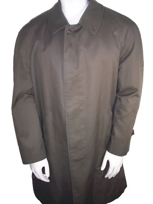 Gabardina vintage de poli/algodón verde oliva Burberrys talla grande Foto 1 de 4