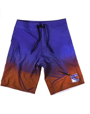 KLEW NHL Men's New York Rangers Gradient Board Shorts Cover