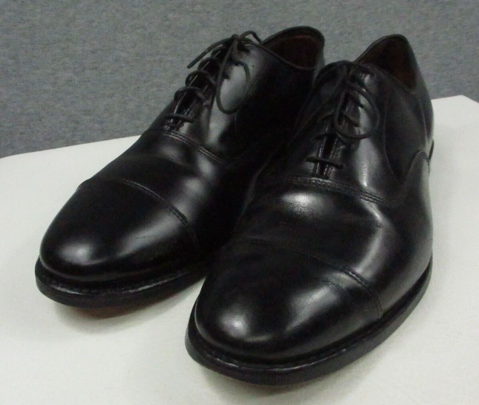 Allen Edmonds Zapatos Para Hombres 10.5 D Negro Park Avenue Cuero Puntera Oxford Vestido Foto 1 de 4