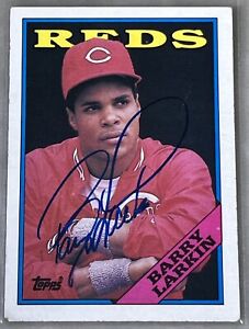 Barry Larkin Auto Signed 1988 Topps Card Autographed