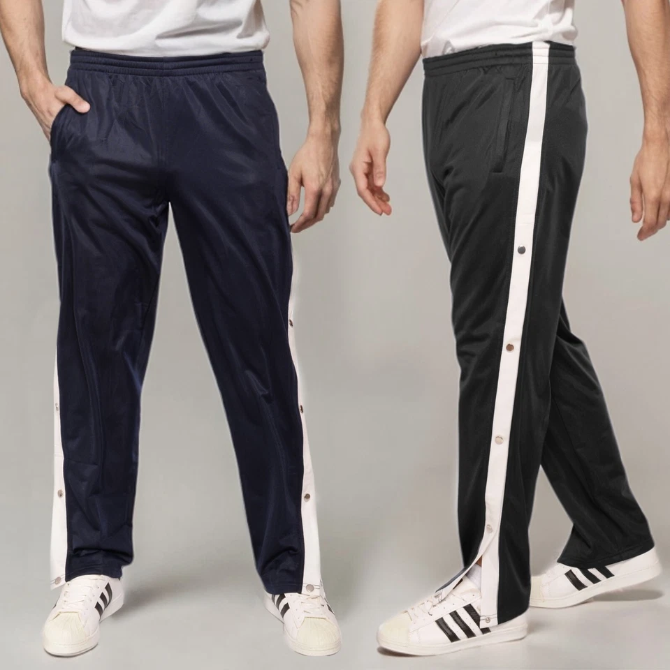 Mens Joggers Button Pants Rehab Pants Snaps Sports Trousers Training Pants - Image 1 of 1