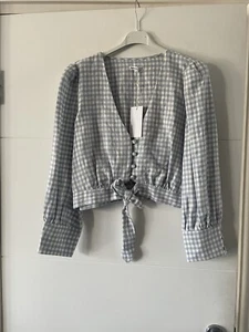 Reformation Liam Linen Top Size 12 Rrp $144  - Picture 1 of 9