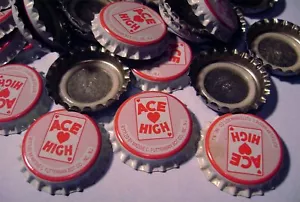 Lot of 10 Vintage ACE HIGH Soda Bottle Caps - Unused Old Stock AS IS - Picture 1 of 3