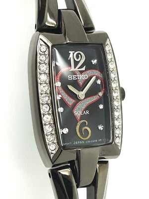 SEIKO LADIES V115-0Ae1 MODERN NOT-WORKING SOLAR 30M ANALOG DRESS WATCH SUP089 - Image 1 of 4