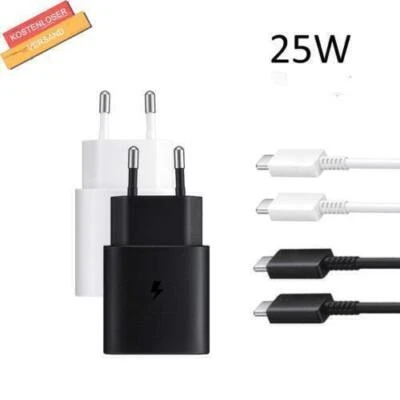 Schnell Ladegerät für original Samsung Galaxy S21 S22 Ultra 25W USB C Ladekabel - Bild 1 von 4