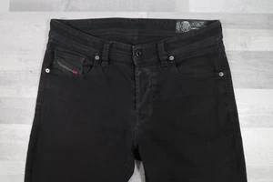 Pantalones de mezclilla negros cónicos regulares elásticos Diesel LARKEE para hombre W32 L29 lavado 0688H - Imagen 1 de 14