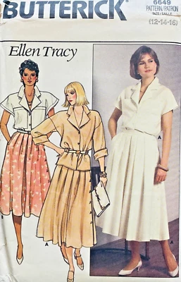 FALDA TOPS BUTTERICK AÑOS 80 6649 TALLAS 12 14 16 UC/FF Foto 1 de 4