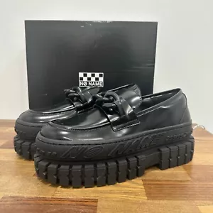 Mocassino senza nome escursionista mocassino platform scarpa 40 nero catena grossa lug gotico NUOVO - Foto 1 di 9