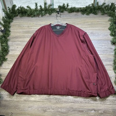 GRAND SLAM Jacket Size 2XL, XXL Men’s V-neck Pullover Windbreaker Maroon Red - Image 1 of 4