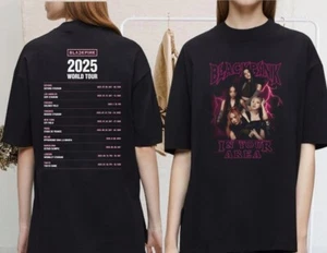 Black Pink Graphic Shirt, Black Pink World Tour 2025 Shirt, Black Pink Shirt - Picture 1 of 3