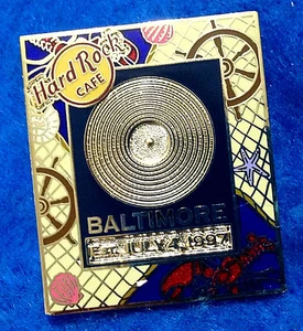 BALTIMORE GOLD RECORD FRAME SERIES SHELL LOBSTER SHIP'S WHEEL Hard Rock Cafe PIN - Picture 1 of 1