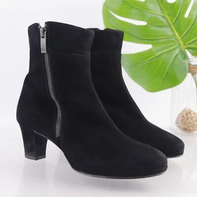 Женские сапоги Paul зеленые размер 6 средний блочный каблук черные замшевые на молнии элегантные - Изображение 1 из 4