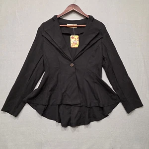Hybrid & Company Womens Black Flared Jacket Long Sleeves Size XL - Picture 1 of 7
